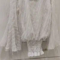 شومیز  دخترانه سفید مناسب ۹ تا ۱۰ سال