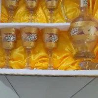 پارچ و لیوان طلایی|صنایع دستی و سایر لوازم تزئینی|تهران, خاک سفید|دیوار