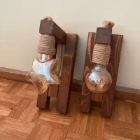 دیوار کوب چوبی