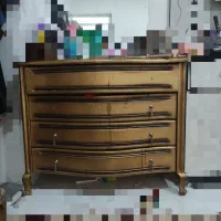 میز آرایش و پاتختی از چوب گردو