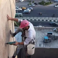 کاردرارتفاع. نماشویی. پیچ روپلاک نما. راپل کار|خدمات نظافت|تهران, نیروی هوایی (پیروزی)|دیوار