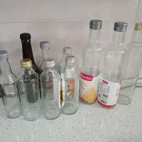 ده عدد بطری شیشه ای