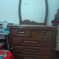 دراور چوبی لباس با اینه دار