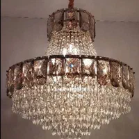 لوستر کریستالی وارداتی|لوستر و چراغ آویز|خرم‌آباد, |دیوار