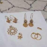 النگو،گردنبند،انگشتر و گوشواره طلا|جواهرات|کرمان, |دیوار