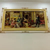 تابلو فرش دست بافت قاطی بانخ ابریشم