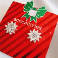 گوشواره میخی تکی ستاره نگینی نقره ای کیوت|بدلیجات|اردبیل, |دیوار