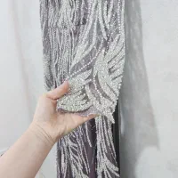 فروش لباس مجلسی سنگ کاری شده با آستری جنس عالی|لباس|نور, |دیوار