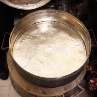 قابلمه مسی قدیمی یزدی/ ۴۰ نفره/ داخل قلع اندود|ظروف پخت‌وپز|یزد, |دیوار