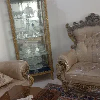 بوفه وآینه شمعدان برنز اصل