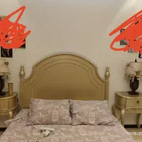 سرویس خواب در حد نو . طلایی مات و خاص