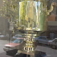 سماور زغالی قدیمی سنگین وزن|کلکسیون اشیاء عتیقه|تبریز, |دیوار