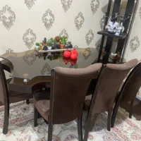 مبل چرمی ال .میز غذا خوری|مبلمان خانگی و میز عسلی|اهواز, پردیس|دیوار