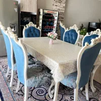 میز ناهارخوری استیل ۶ نفره در حد نو|میز و صندلی غذاخوری|تهران, جنت‌آباد جنوبی|دیوار