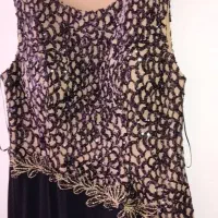 لباس مجلسی ماکسی حریر جرجت برند ترک