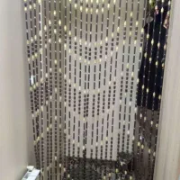 پرده ی چوبی تزیینی کرم قهوه ای