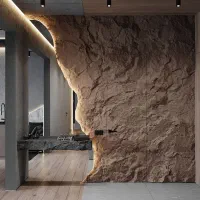 طراحی دکوراسیون سنگی لوکس و صخره‌ای|خدمات پیشه و مهارت|تهران, درکه|دیوار