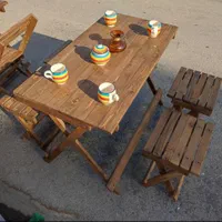 میز و صندلی تاشو چوبی / کافه|میز و صندلی غذاخوری|قزوین, |دیوار