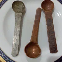 سه عدد قاشق بستنی مسی آنتیک|کلکسیون اشیاء عتیقه|تبریز, |دیوار