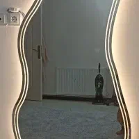 آینه کپسولی گنبدی لبه گرد دفورمه قدی نوردار|آینه|مشهد, گرجی علیا|دیوار