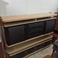 ست کنسول‌کشودار چوبی|بوفه، ویترین، کنسول|کاشان, |دیوار