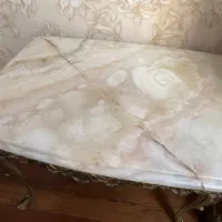 میز مرمر پایه برنز