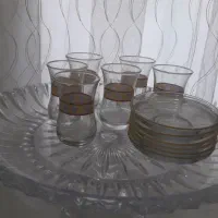 یک دست استکان و نلبعکی و میوه خوری
