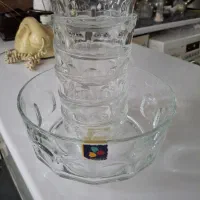 اجیل خوری کریستال اصل فرانسه نو یا ی دست استکان