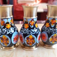 نمکدان برنجی الماس تراش و ساده