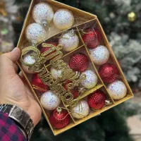 گوی /تزئینات درخت کریسمس/ مدل پک/ خ خواجه پطرس|صنایع دستی و سایر لوازم تزئینی|اصفهان, جلفا|دیوار
