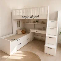 تخت دوطبقه مدل کاربردی با میزمطالعه ایی/چک