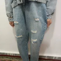 کت و شلوار لی دخترانه نگین کوب از ۱۱سال تا ۱۴سال|لباس|کوهدشت, |دیوار