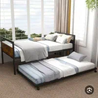 تختخواب دوطبقه۲دو طبقه(میزبان مهمان)دونفره فلزوچوب|تخت و سرویس خواب|مشهد, حسین‌آباد|دیوار