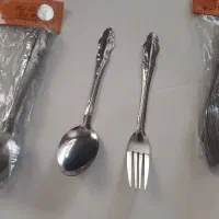 قاشق چنگال استیل  .چهارده تومان