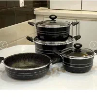 سرویس قابلمه و تابه لانه زنبوری 7 پارچه هلنا|ظروف پخت‌وپز|بهارستان, |دیوار