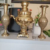 سماور و گلدان برنجی