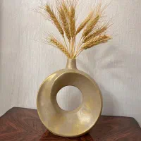 گلدان زینتی پتینه‌طلاکوب
