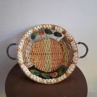 سبد حصیری وچوبی(کاملا نو )