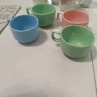 فنجان نعلبکی چینی قدیم ۵عددو ۷عدد هم فنجان تک|فعالیت داوطلبانه|لاهیجان, قیام|دیوار