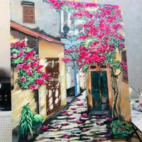 تابلو نقاشی کوچه باغ