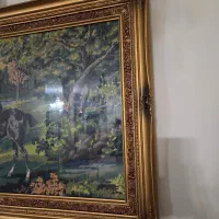 تابلو کوبلن قدیمی بسیار زیبا بدون قاب