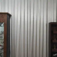 پرده پذیرایی حریرطرحطاووس،شاین طلایی،نقره ای