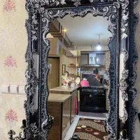 آیینه شمعدون همراه ساعت سالم تمیز در حدنو