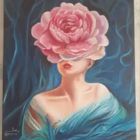 تابلو رنگ روغن انتزاعی