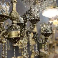 لوستر ۶شعله تولیدی|لوستر و چراغ آویز|اصفهان, باغ فدک|دیوار