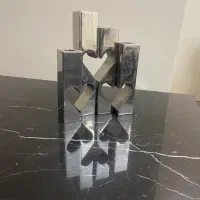 جاشمعی تمام استیل ۳۰۴ طرح قلب دکوری لاکچری مدرن