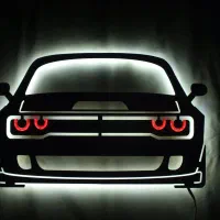 تابلو بک لایت طرح ماشین دوج چلنجر