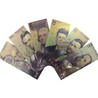 مجموعه 6عددی اسکناس دلار تزیینی کلکسیونی آب طلا