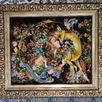 تابلو فرش تصویری دستبافت