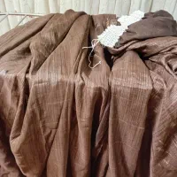 پرده پارچه ای قهوه ای